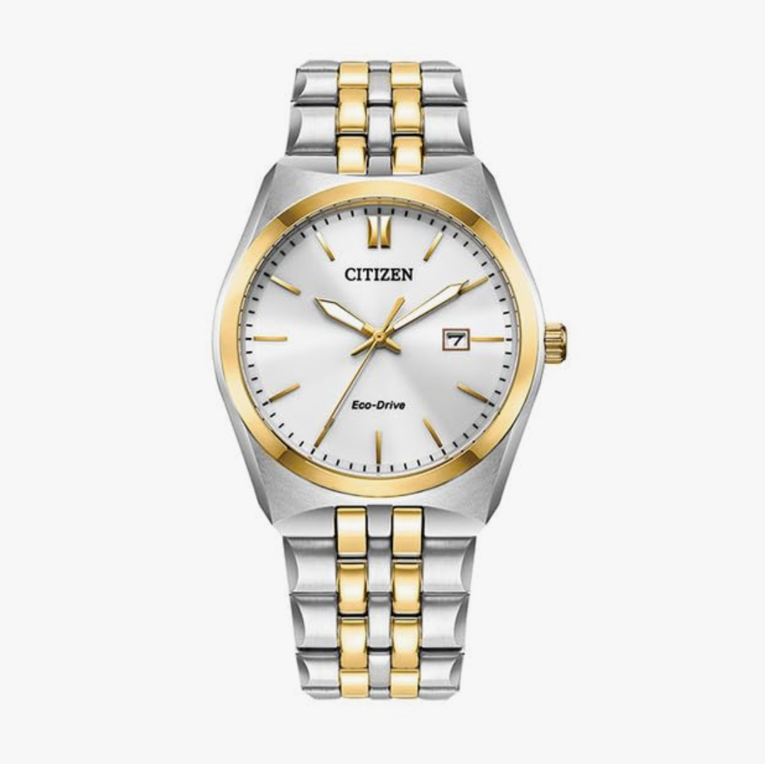 Citizen Eco Drive Gents Watch White Dial - BM7334-58B