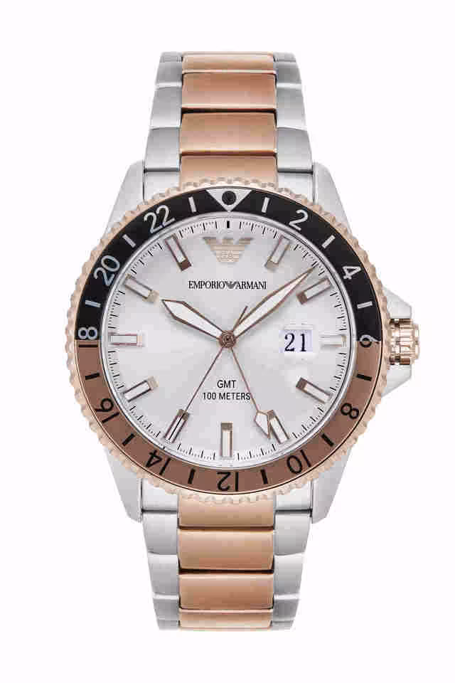 EMPORIO ARMANI Quartz 42 mm White Dial Stainless Steel Analogue Wrist Watch for Men