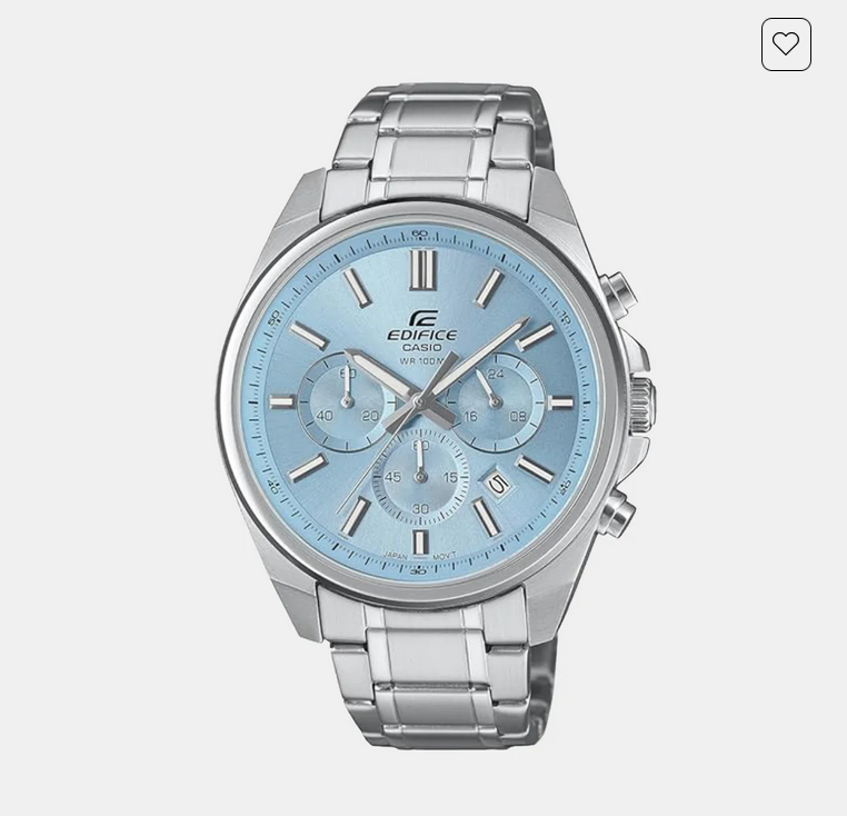Edifice Men Quartz Blue Dial Chronograph Stainless Steel Watch ED659