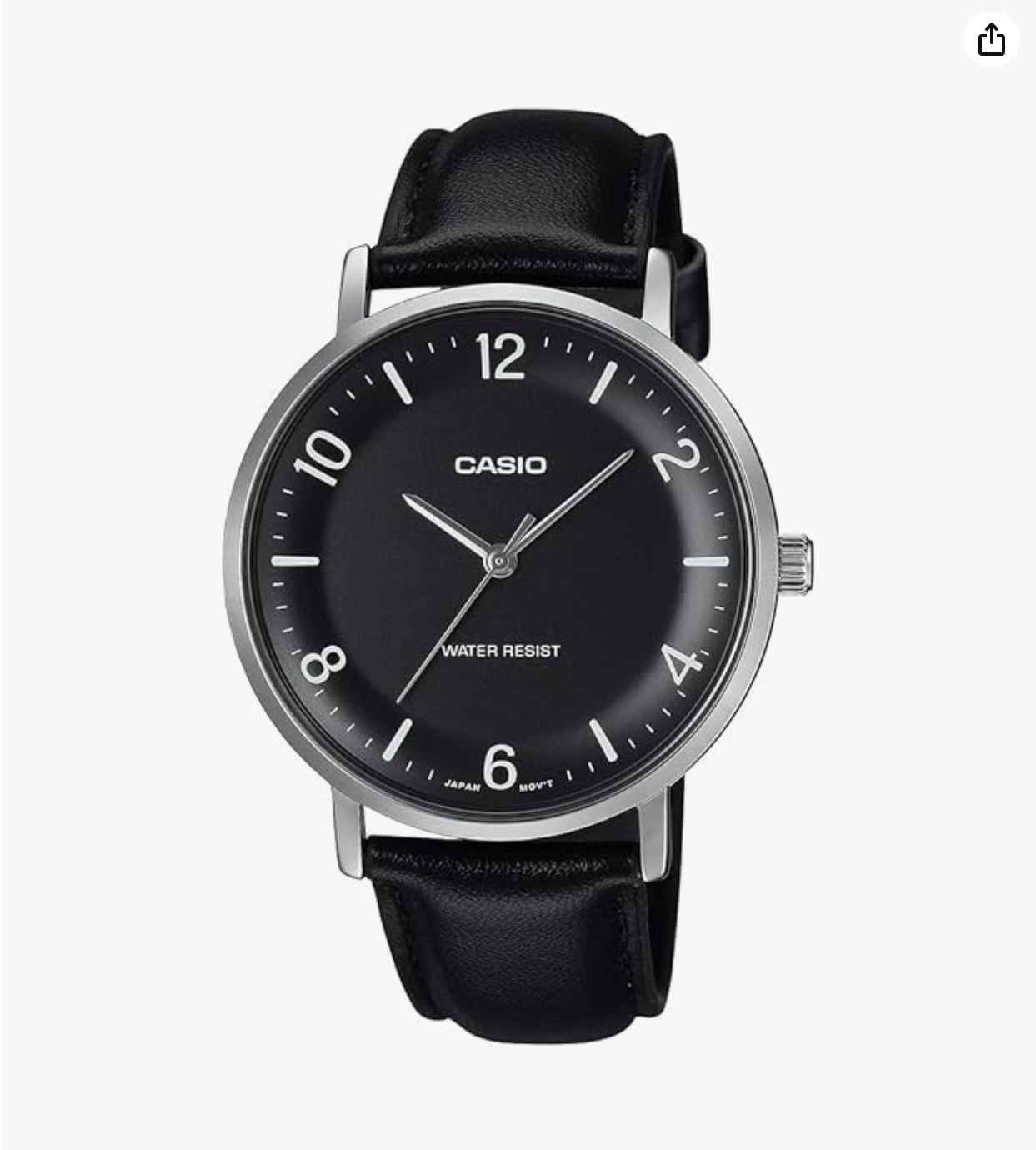 Enticer Men Quartz Black Dial Analog Leather Watch
