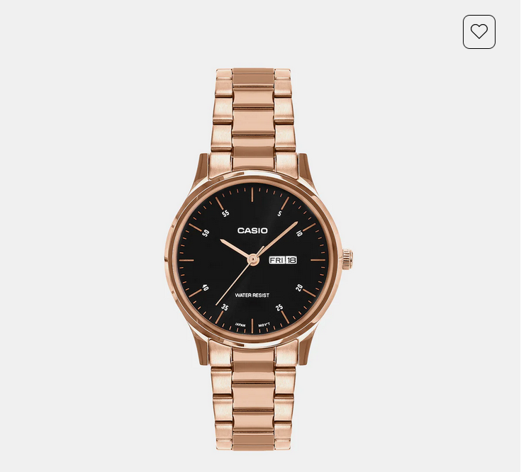 Women Quartz Black Dial Analog Stainless Steel Watch A2509