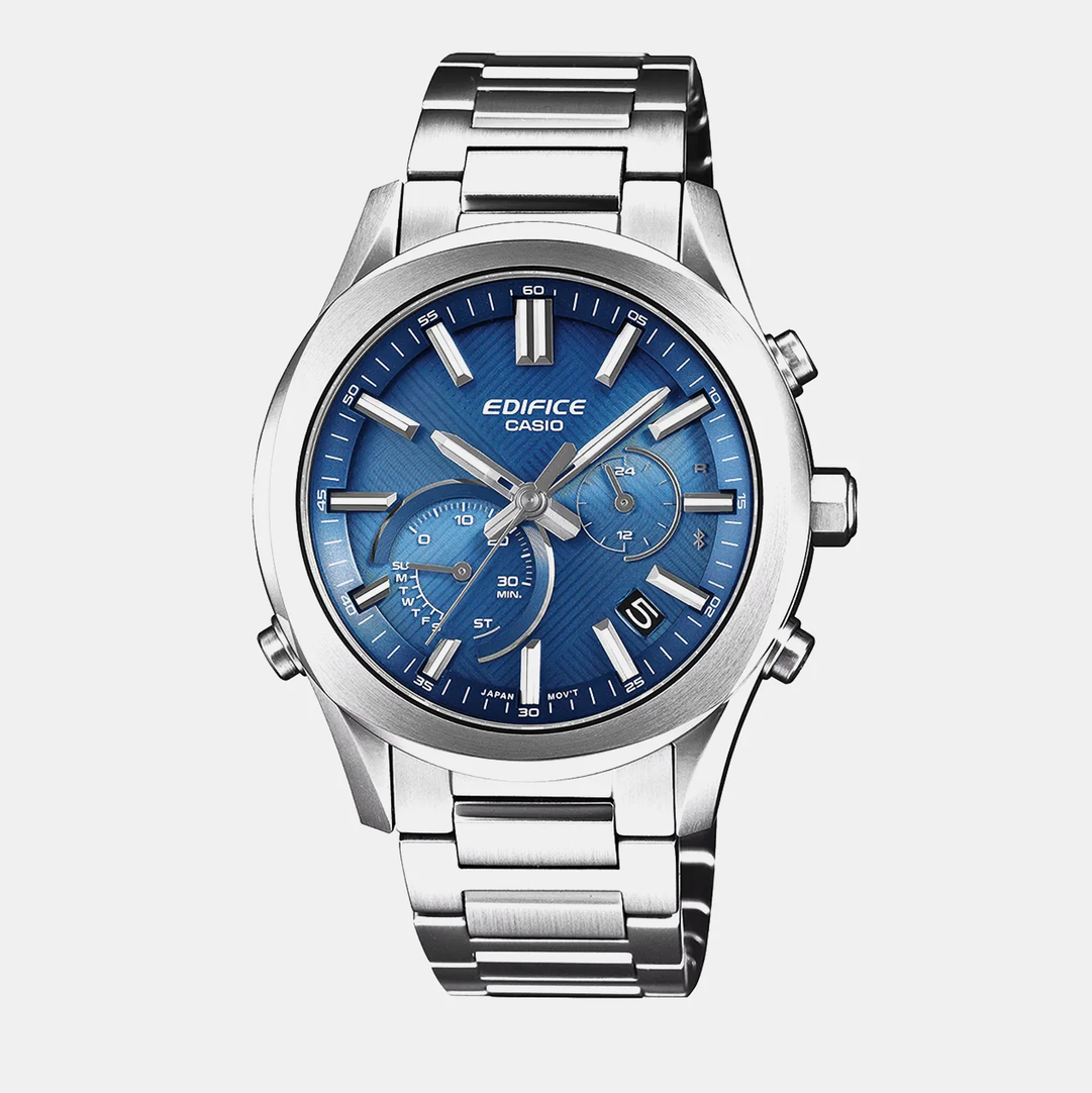 Edifice Men Quartz Blue Dial Analog Stainless Steel Watch ED709