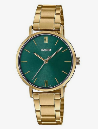 Casio Enticer Ladies Analog Green Dial Women LTP-VT02G-3AUDF