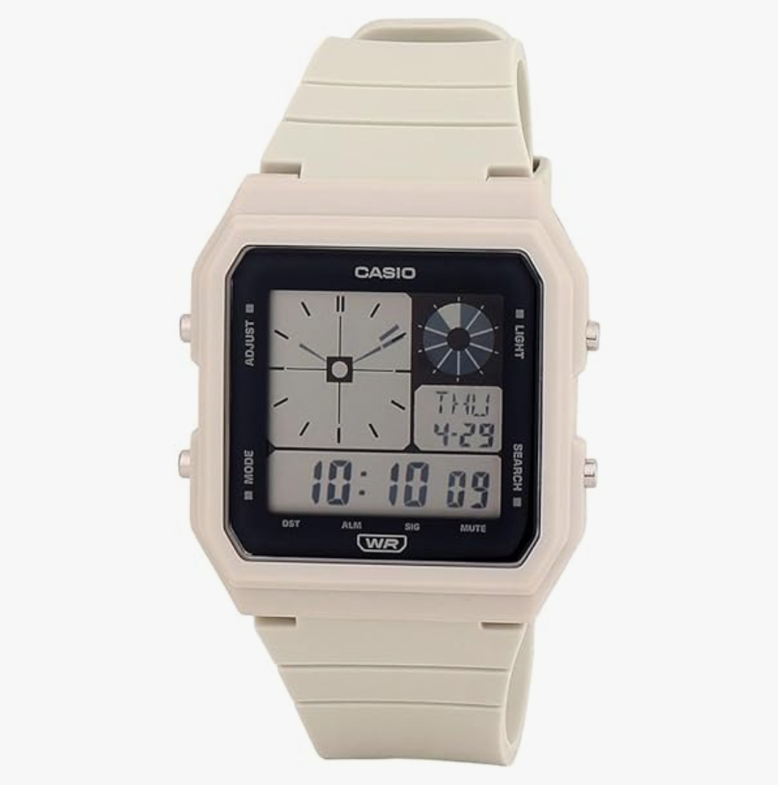 Casio Unisex Resin Digital White Dial 'S Watch-Lf-20W-8Adf, Band Color-Off White