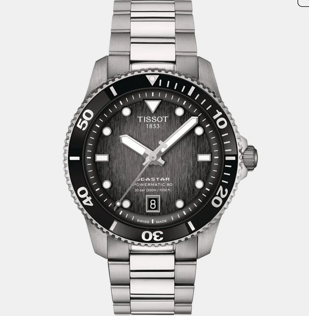 Seastar 1000 Men Automatic Multicolour Dial Analog Stainless Steel Watch T1208071105100