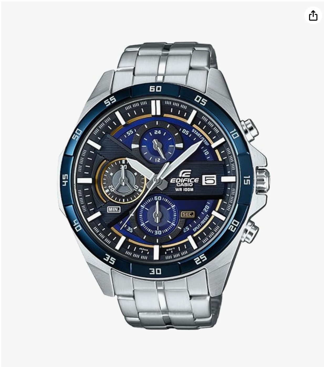 Edifice EFR-556DB-2AVUDF Blue Dial Silver Stainless Steel Band Analog Watch - For Men