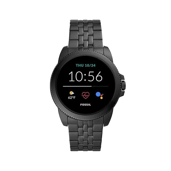 Fossil Mens 44 mm Gen 5E Full Color Display Dial Stainless Steel Digital Watch