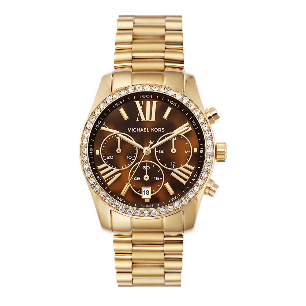 Michael Kors Lexington Round Quartz Brown Dial Women Watch