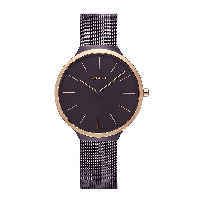 Obaku Ark Lille Walnut Analog Brown Dial Women's Watch