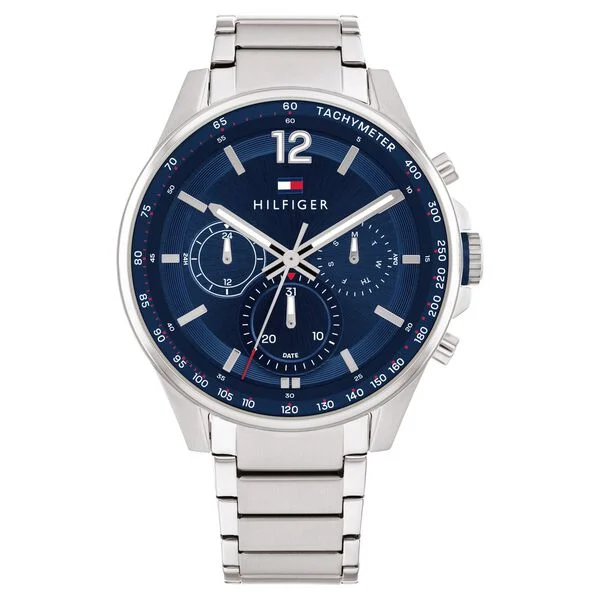 Tommy Hilfiger Blue Dial Stainless Steel Strap Watch for Men