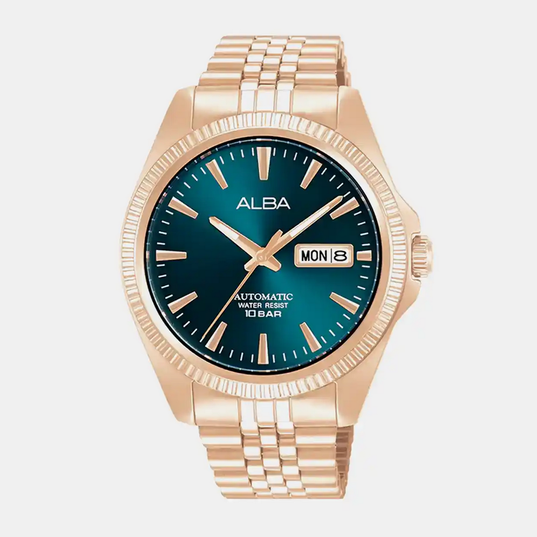 AL4780X1 Copper Bezel With Teal Sunray Dial Automatic Watch