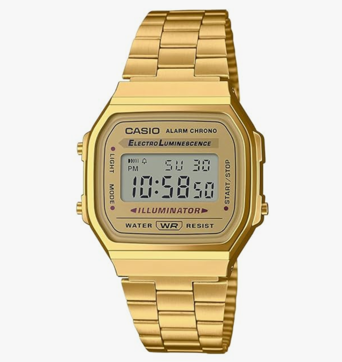Casio Vintage A168WG-9WDF Digital Gold Dial Unisex