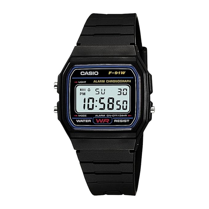 Casio Youth Series Digital Black Dial Unisex Watch  F-91W-1Q