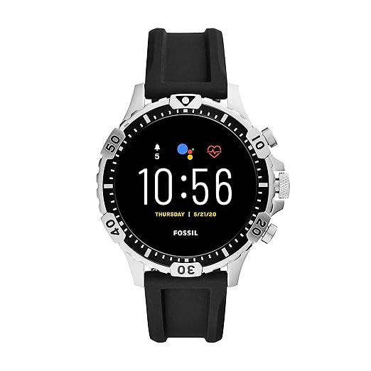 Fossil Gen 5 (46mm, Black) Garrett Silicone Touchscreen Men's Smartwatch