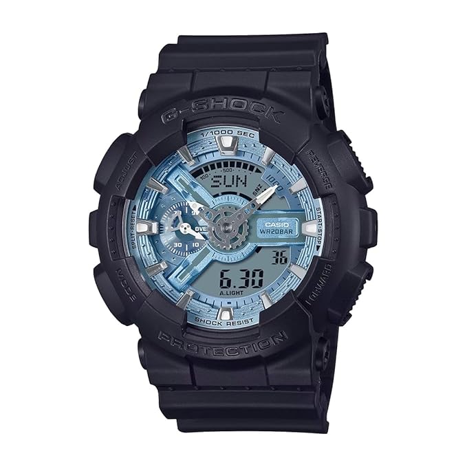 G-Shock GA-110CD-1A2DR Blue Analog-Digital Dial Black Resin Strap Men's Watch