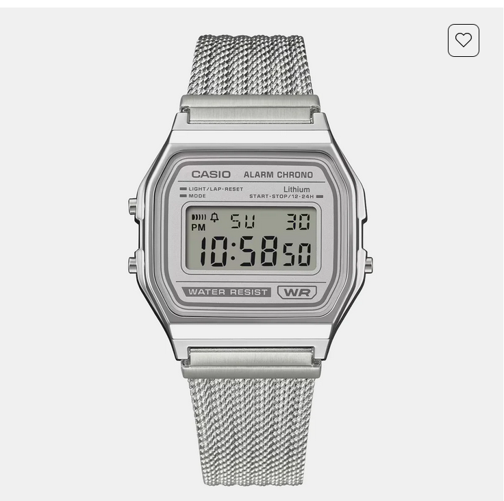 Unisex Quartz Silver Dial Digital Mesh Watch D414