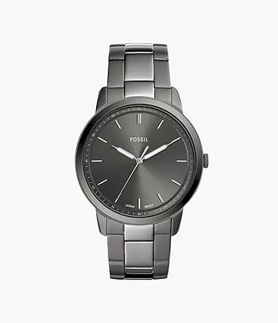 The Minimalist Three-Hand Smoke Stainless Steel Watch