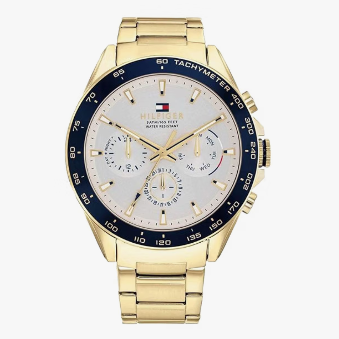 Tommy Hilfiger Mens 46 mm Owen Silver Dial Stainless Steel Analog Watch (WTOTH1791969)