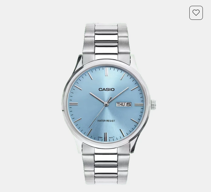 Men Quartz Blue Dial Analog Stainless Steel Watch A2515