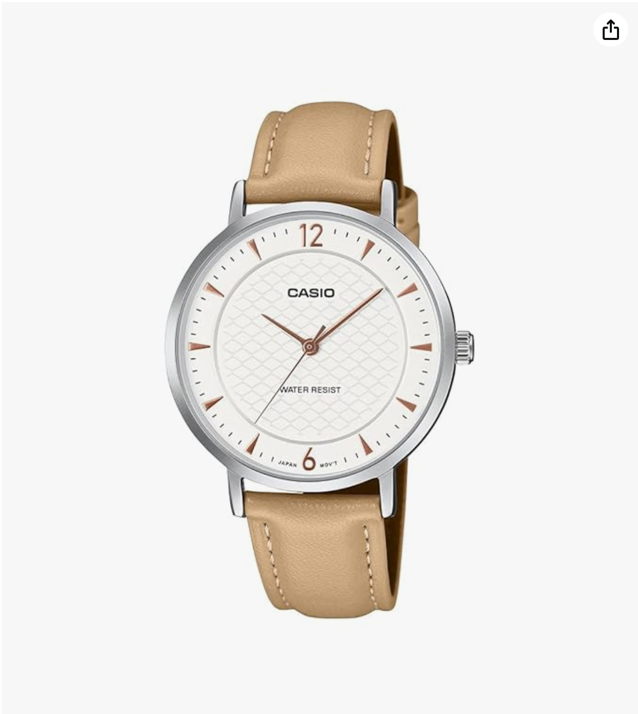 Casio Women Enticer White Dial Analog Watch - LTP-VT04L-7A1DF