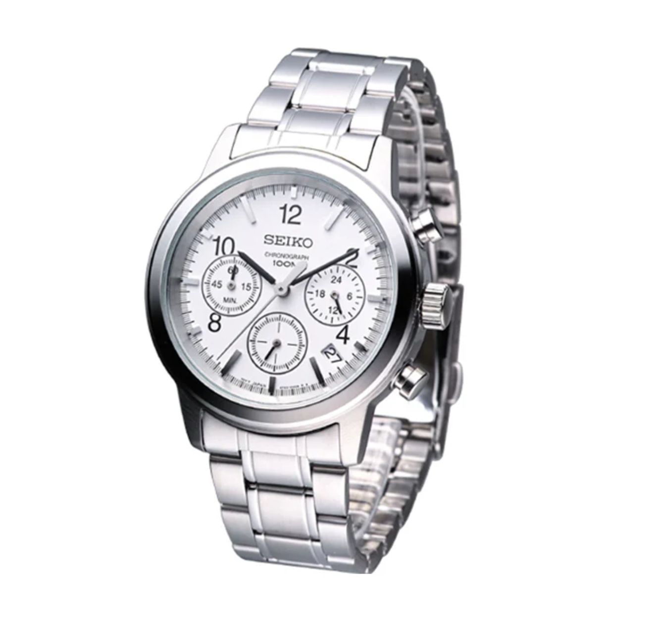 WW0890 Original Seiko Chronograph Chain Watch SSB001P1