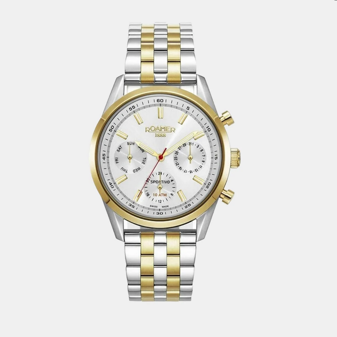 Sportivo Men Quartz Silver Dial Multi-Function Stainless Steel Watch 856982 47 15 70