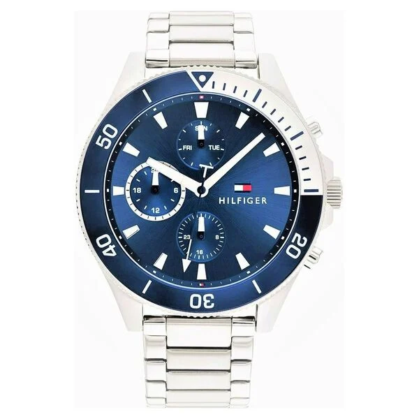 Tommy Hilfiger Blue Dial Stainless Steel Strap Watch for Men