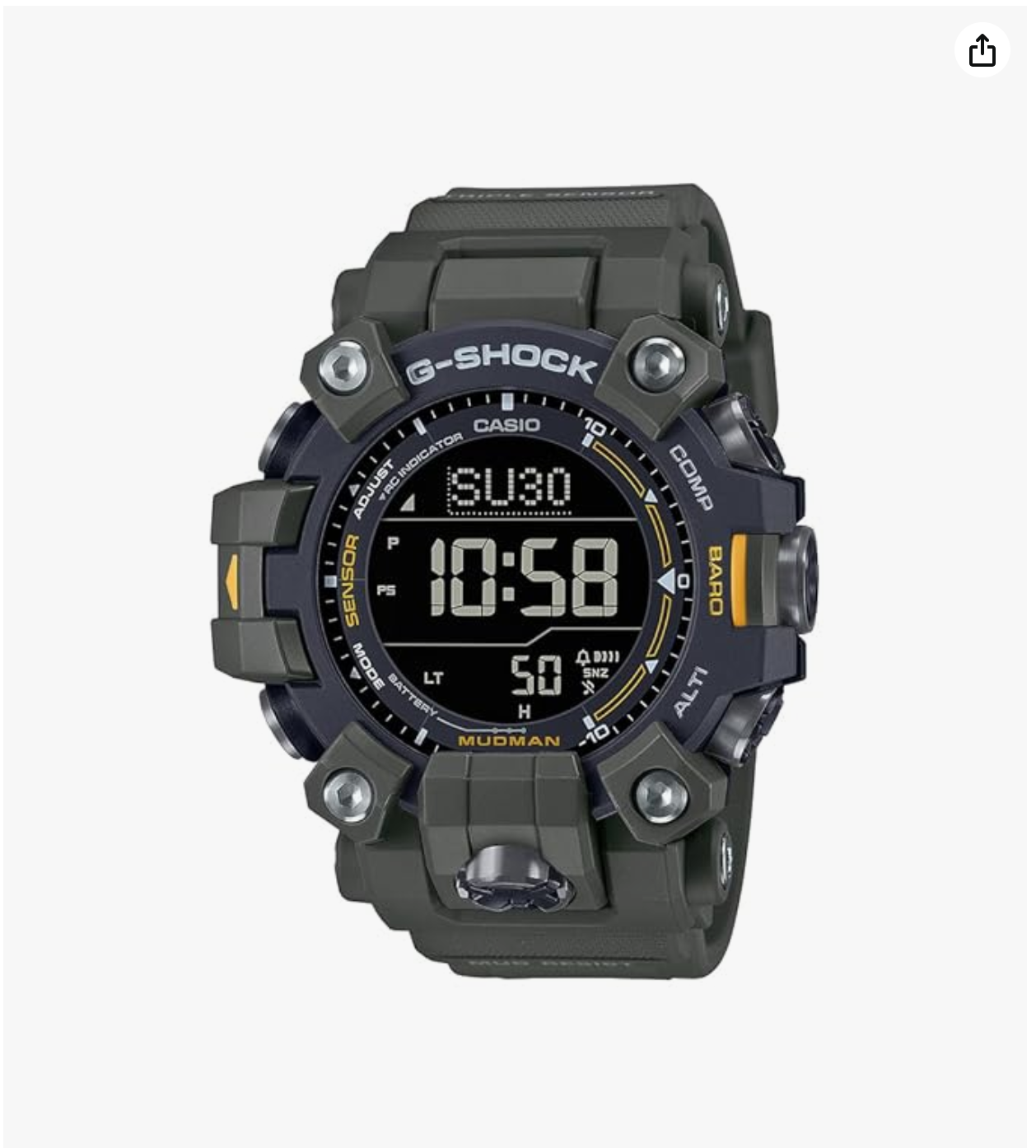 G-Shock Dial Military Green Resin Strap Digital Watch - For Men -GW-9500-3DR