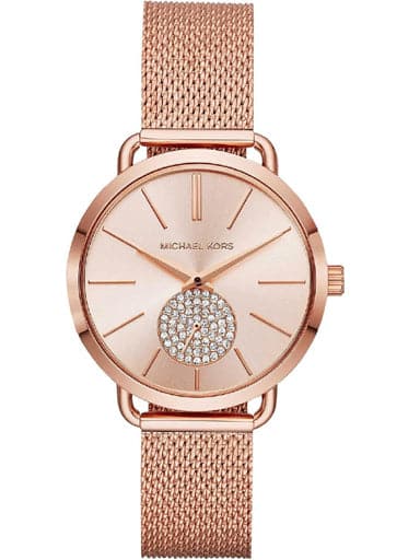 Michael Kors Portia Rose Gold Dial Women'S Watch