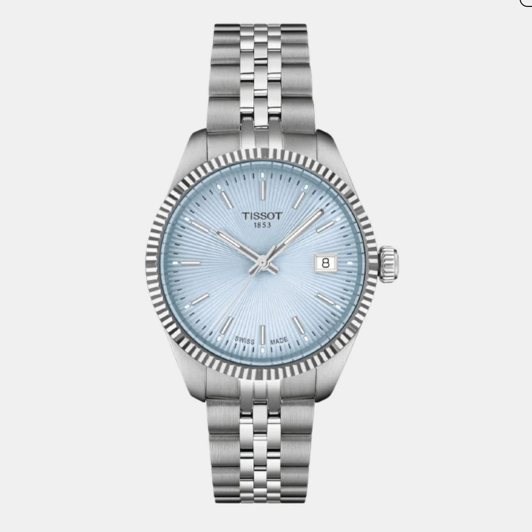 Ballade Women Quartz Ice Blue Dial Analog Stainless Steel Watch T1562101135100