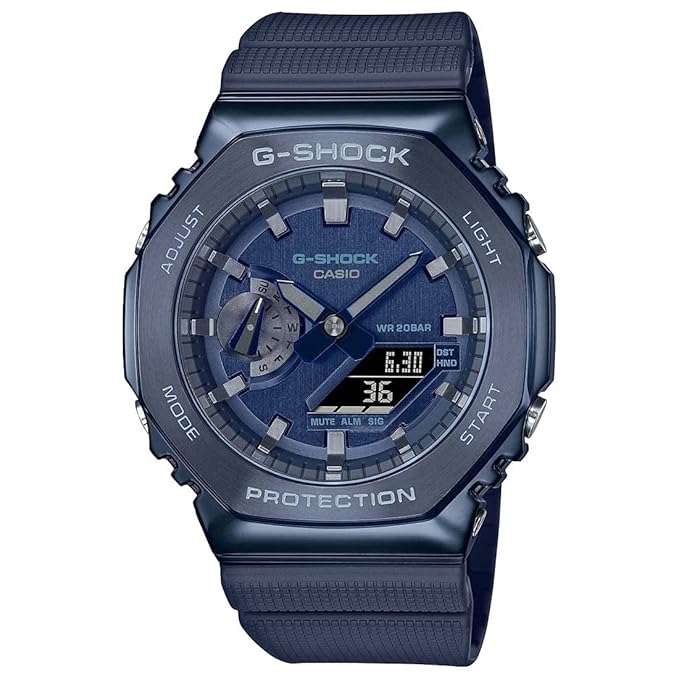 G-Shock GM-2100N-2ADR Dark Blue IP Blue Analog-Digital Dial Blue Resin Strap Men's Watch