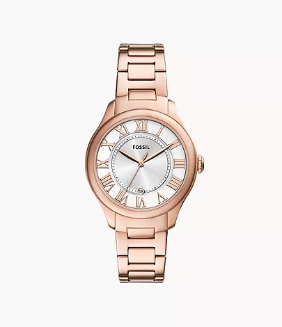Gilmore Three-Hand Date Rose Gold-Tone Stainless Steel Watch