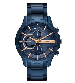 Armani Exchange Analog Blue Dial and Band Men's Stainless Steel Watch