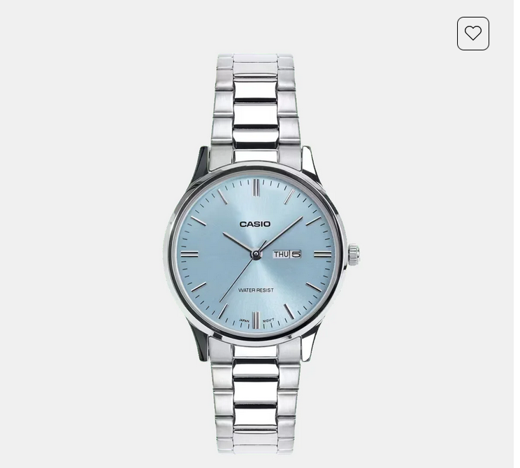 Women Quartz Blue Dial Analog Stainless Steel Watch A2503