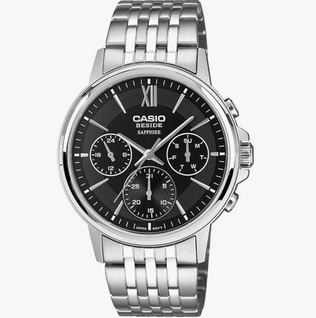 Casio Men BMS-300D-1AVDF Analog Silver Watch Men (A2540)