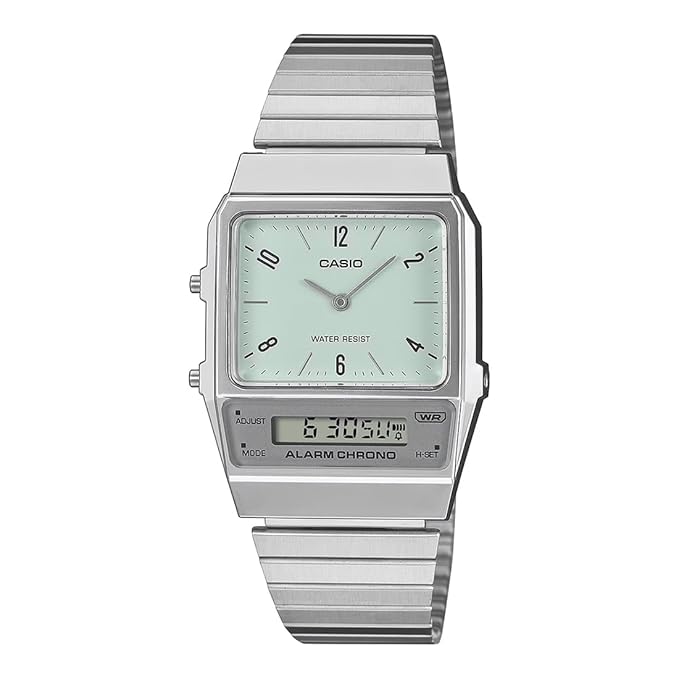 Casio Vintage AQ-800E-3ADF Analog-Digital Green Dial Unisex