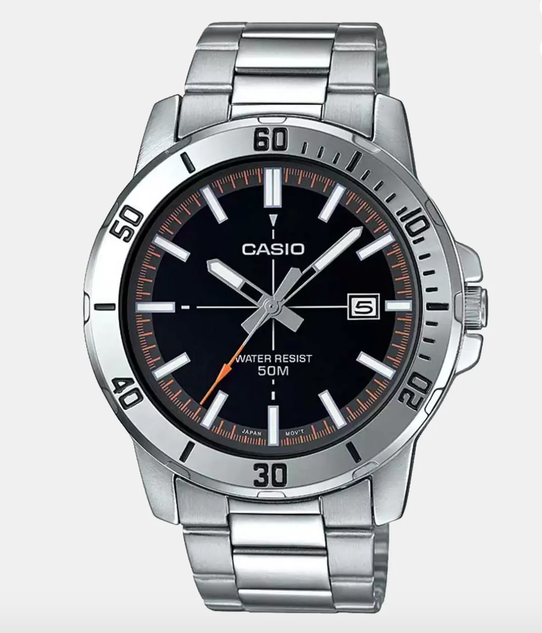 Enticer Men's Black Dial Analog Stainless Steel Watch  - MTP-VD01D-1E2VUDF