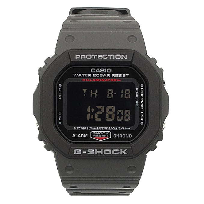 G-Shock  Digital Dial Gray Resin Strap Men's Watch DW-5610SU-8DR