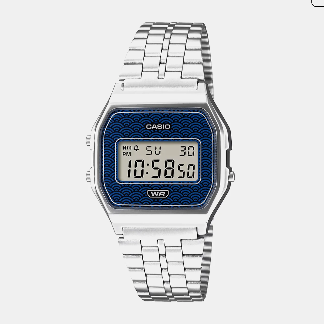 Unisex Digital Blue Dial Digital Stainless Steel Watch D432