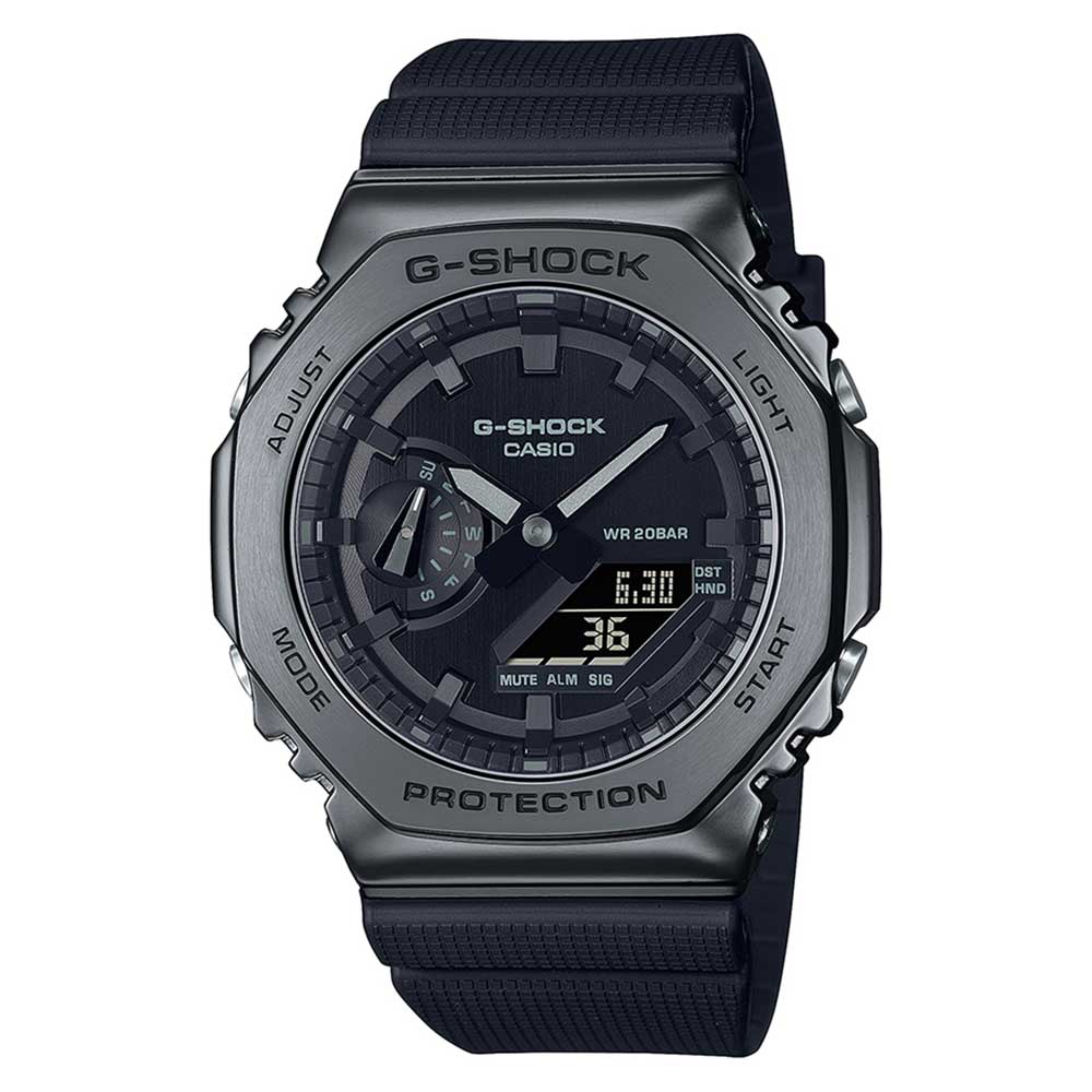 G-Shock G-Steel GM-S2100B-8ADR Black Ana-Digi Dial Black Resin Strap