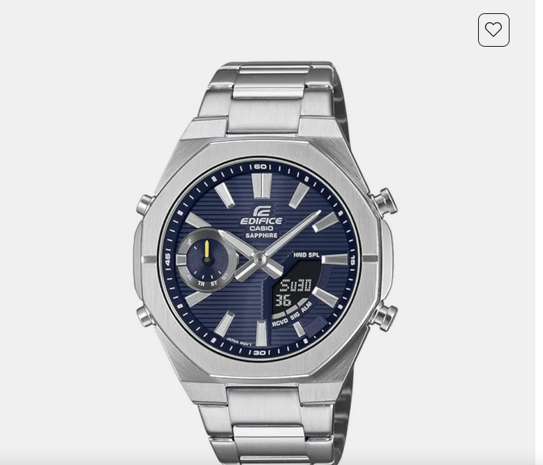 Edifice Men Quartz Blue Dial Analog-Digital Stainless Steel Watch ED649