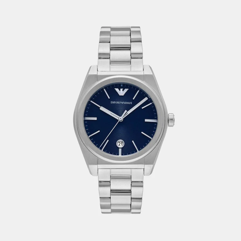 Federico Men Quartz Blue Dial Analog Stainless Steel Watch