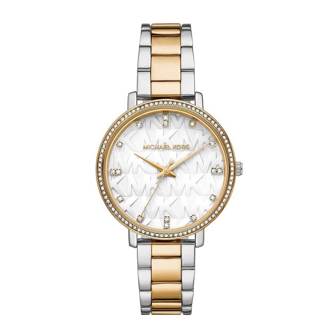 Pyper Pavé Two-Tone Logo Watch