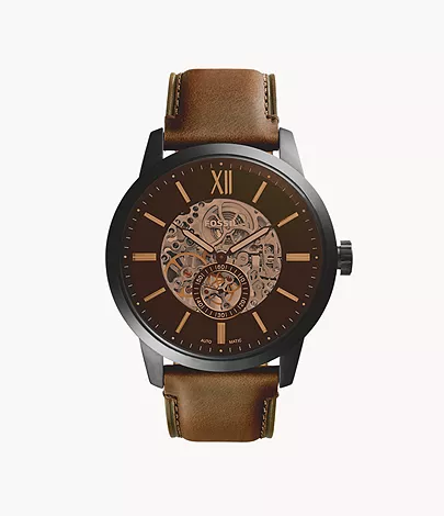 Townsman 48 mm Automatic Brown Leather Watch