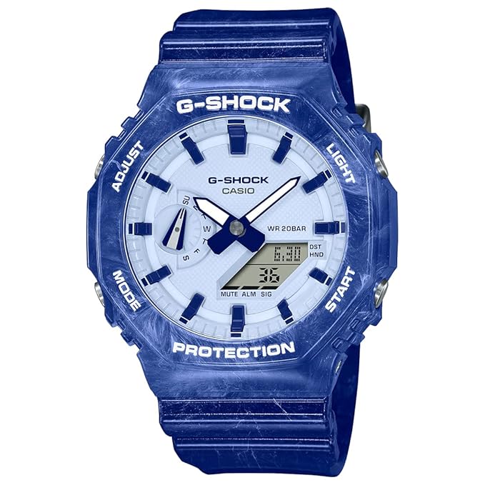 G-Shock Analog-Digital Blue Dial Men GA-2100BWP-2ADR