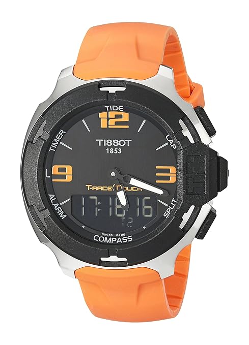 Tissot Men's T-Race Analog-Digital Display Swiss Quartz Orange Watch