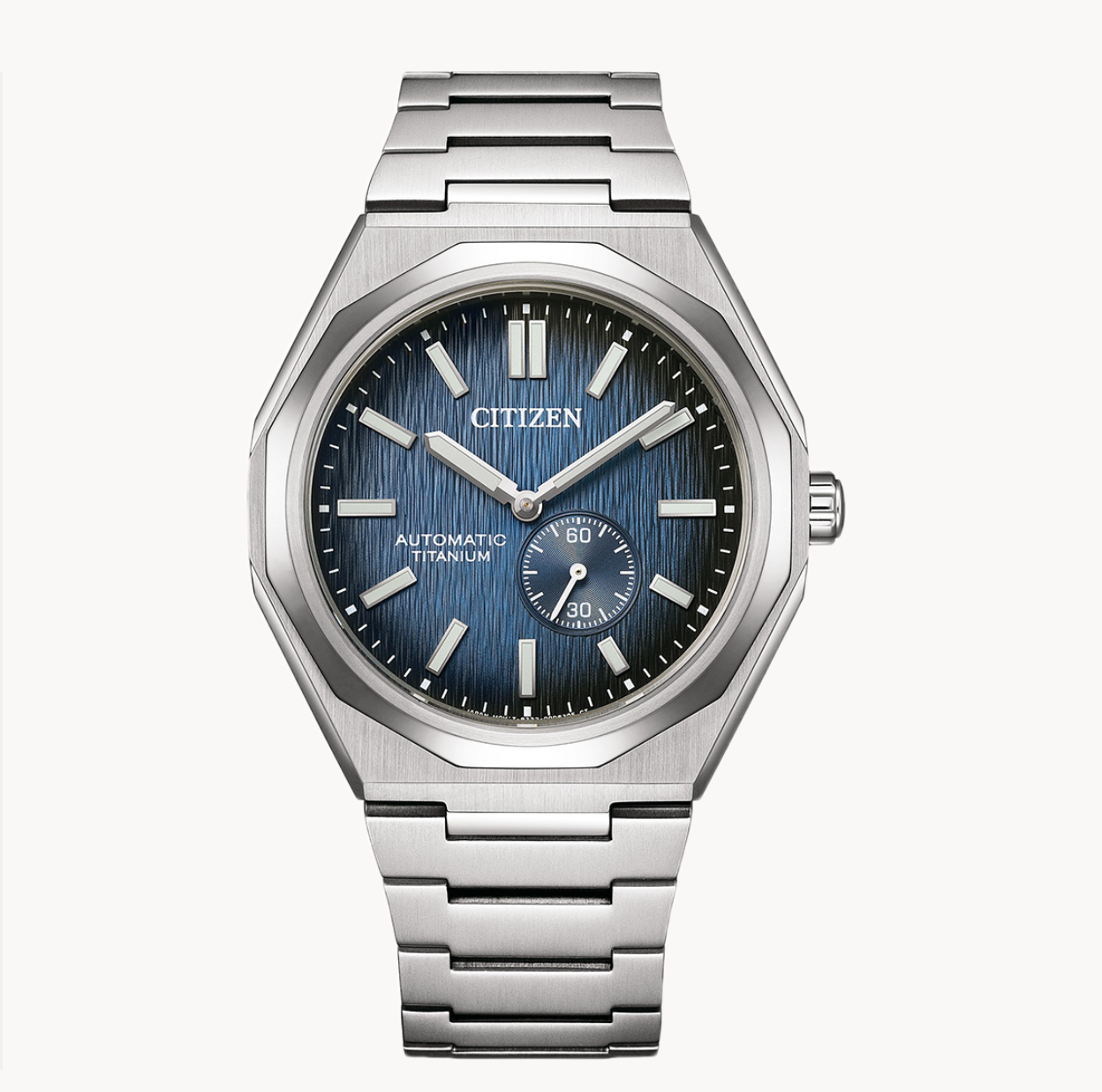 Zenshin Men Automatic Dark Blue Dial Analog Titanium Watch NK5020-58M