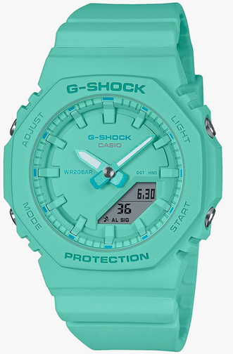 G-Shock Women Quartz Turquoise Blue Dial Analog-Digital Resin Watch  GMA-P2100-2ADR