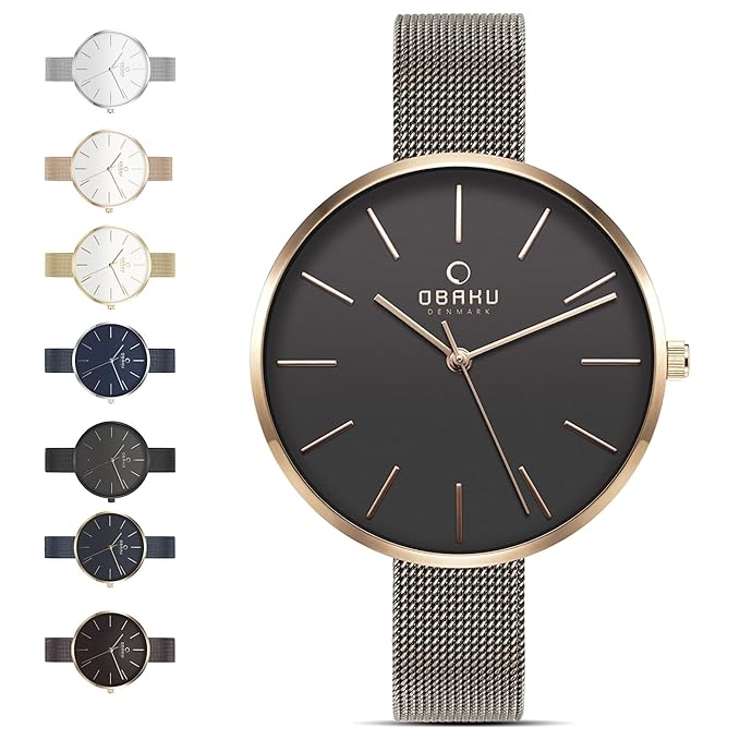 Obaku Denmark MYNTE Walnut Analogue Brown Round Dial Women's Watch
