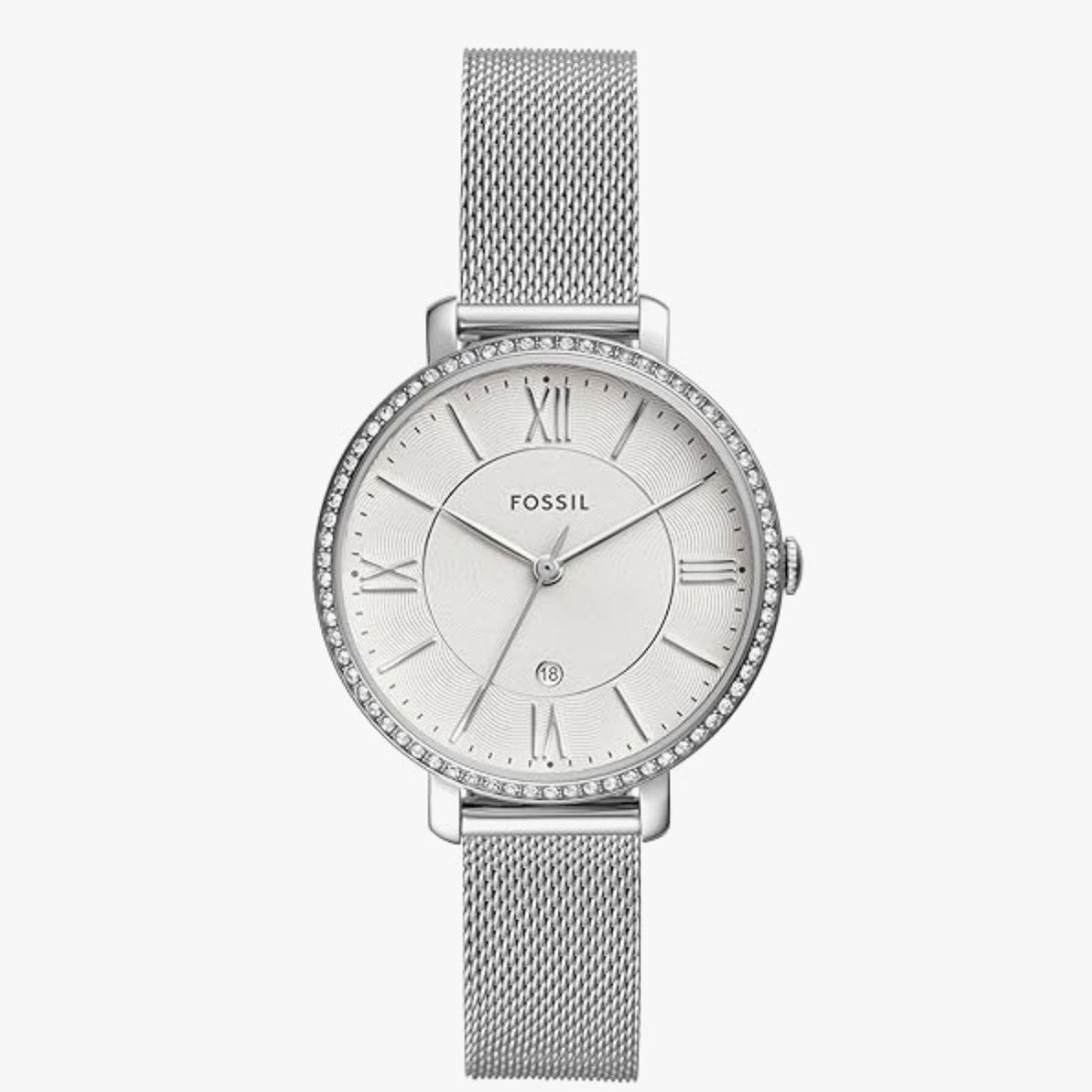 Fossil Women Stainless Steel Analog Silver Dial Watch-Es4627, Band Color-Silver